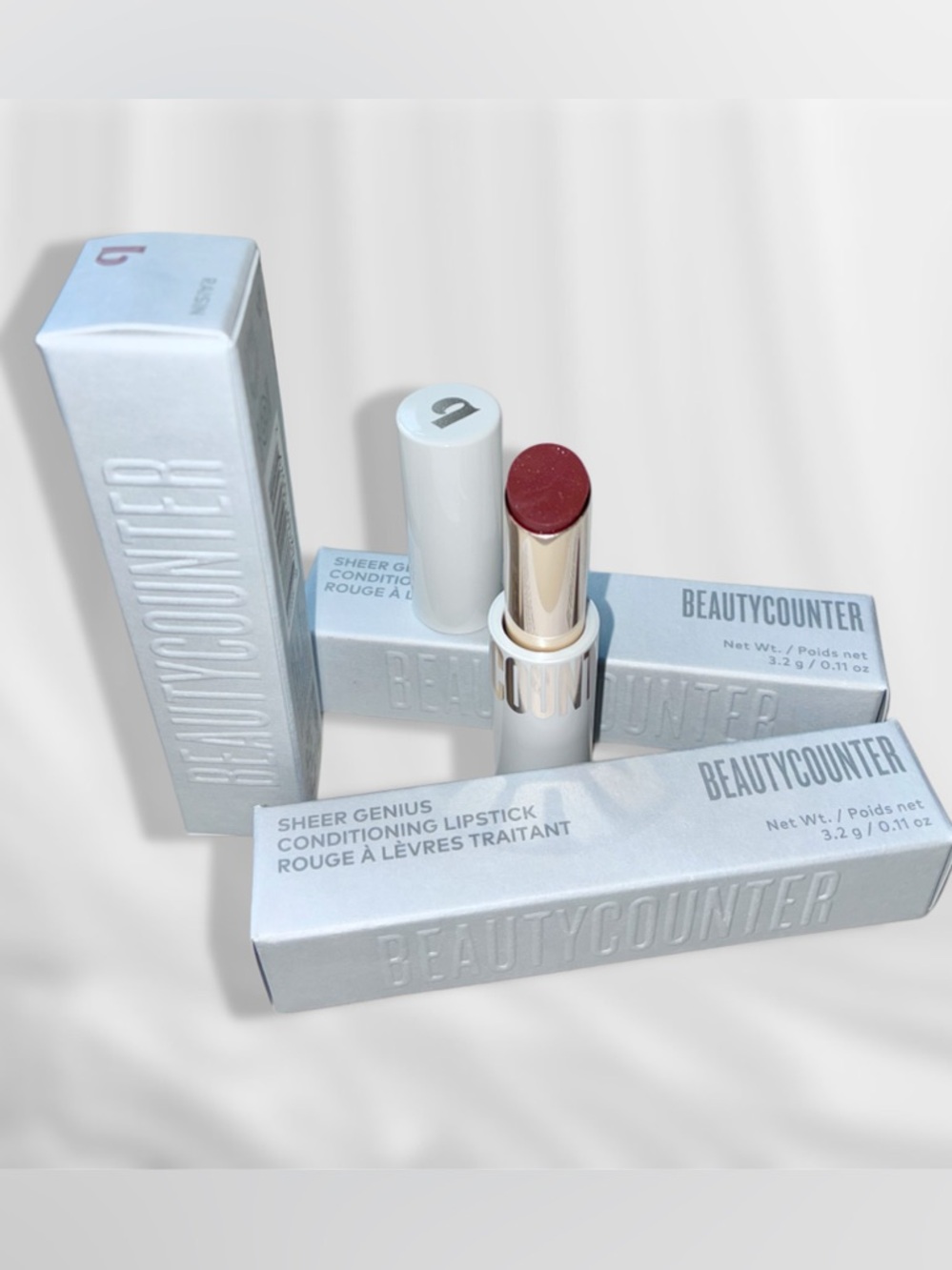beautycounter Sheer Genius Conditioning Lipstick — Raisin